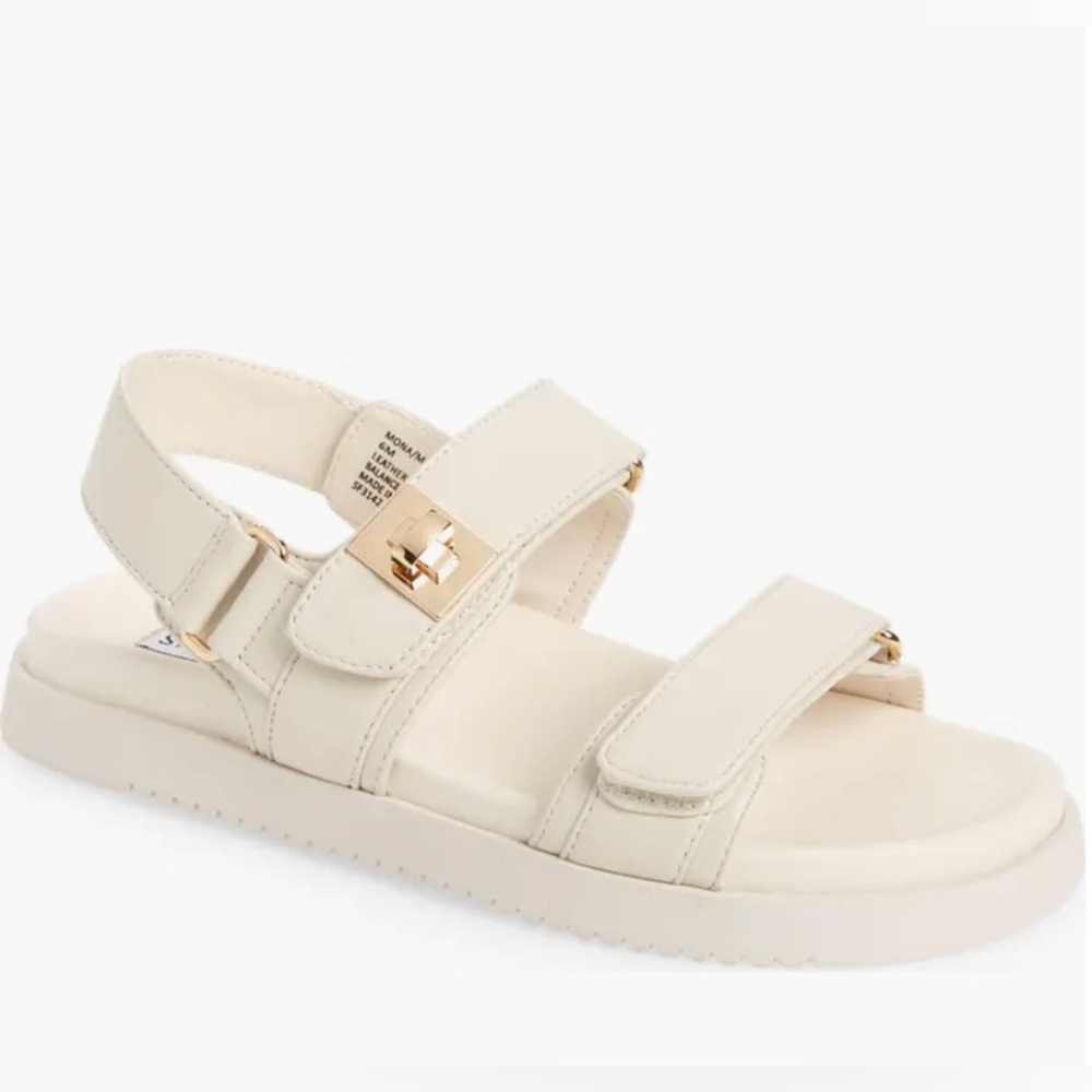Size 8.5 Steve Madden Mona Sandal - Bone Leather